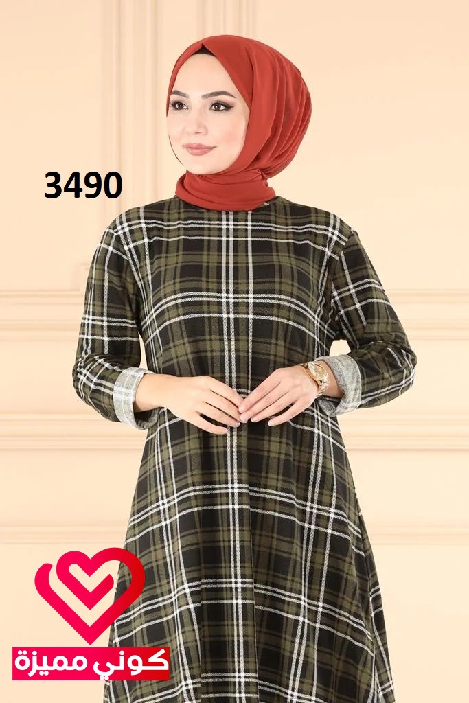 بلوزة خريفي 3490 زيتي